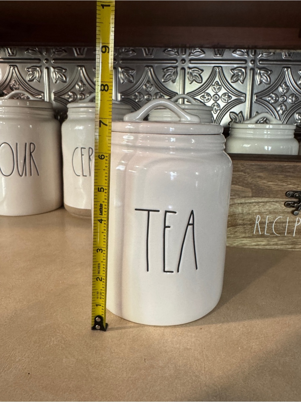 Tea Canister Ceramic Storage Jar RAE DUNN